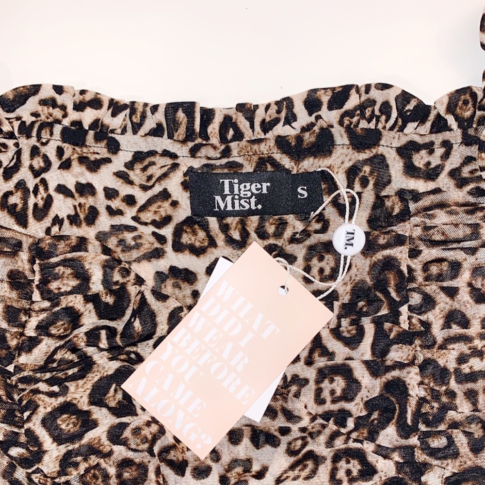NWT🏷Tiger Mist Drawstring Mesh Top - Picture 2 of 9